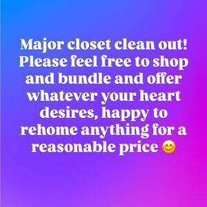 Promotional Closet Cleanout Announcement